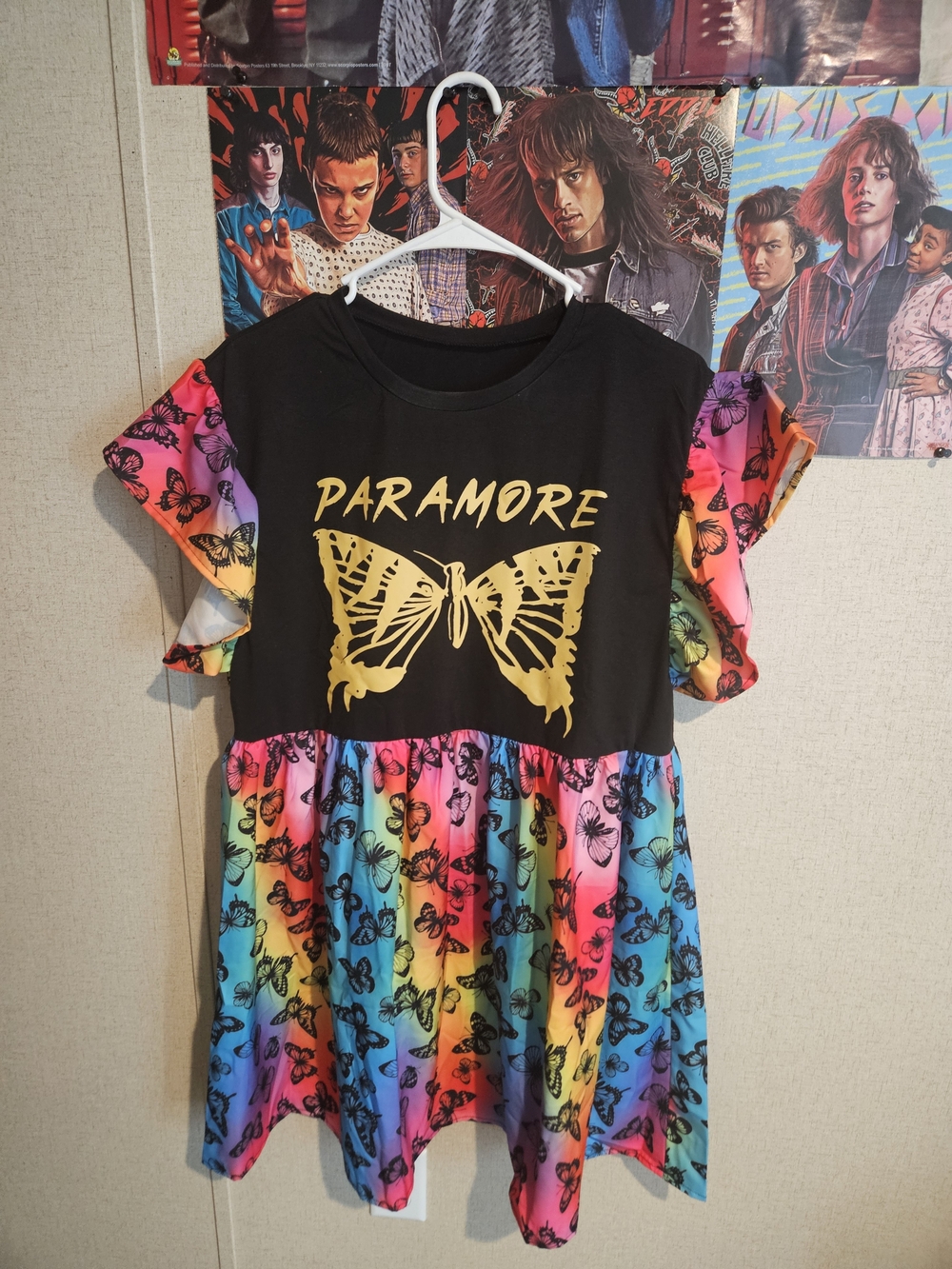 Paramore Rainbow Butterfly Upcycle Tee